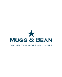 Mugg and Bean logo with star icon and the phrase Giving You More and More.