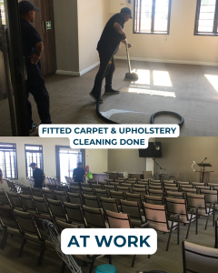BCPC cleaning fitted carpets and upholstery in a large commercial venue in Stellenbosch.