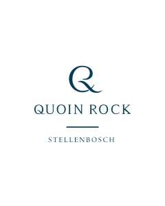 Quoin Rock Stellenbosch logo in dark blue.