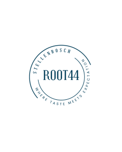 Root44 Stellenbosch circular logo with the text Where Taste Meets Expectation.